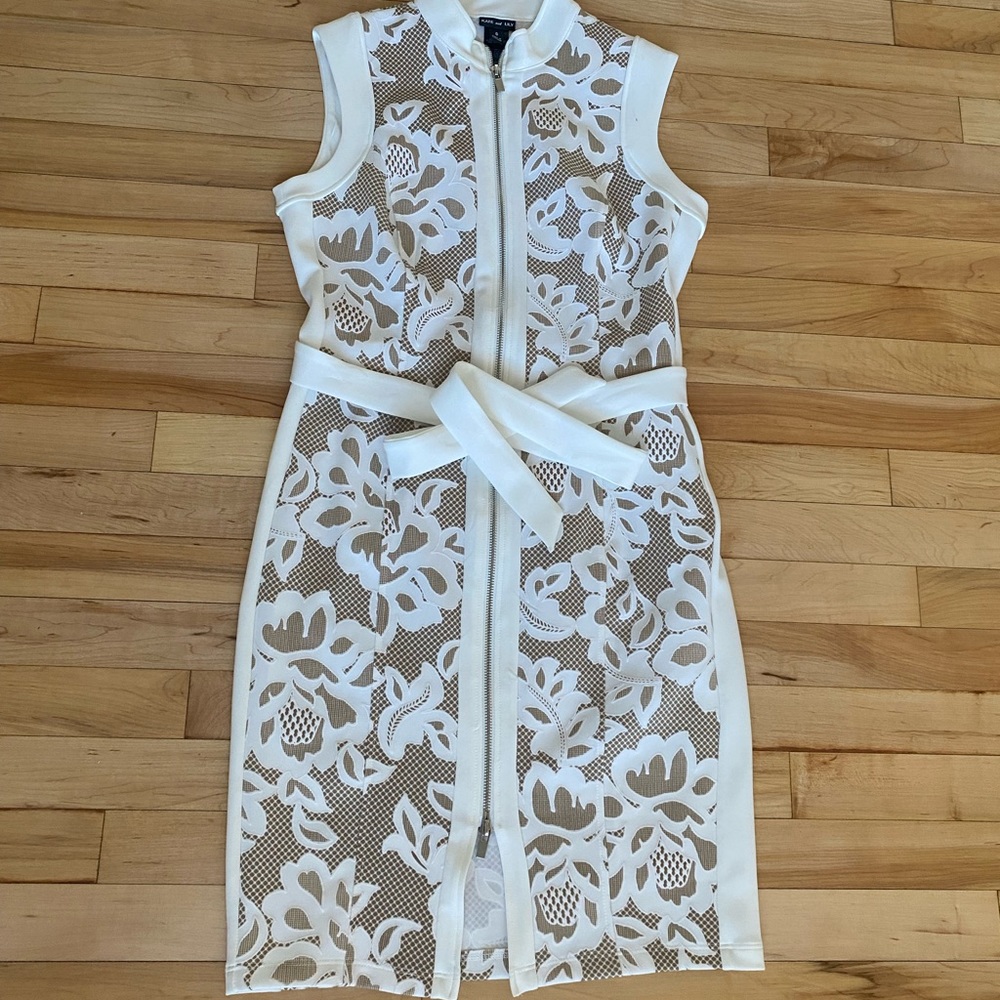NWOT Cream and Beige dress